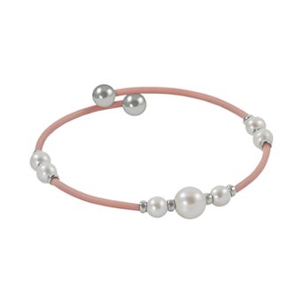 PearLustre by Imperial Sterling Silver Freshwater Cultured Pearl Stretch Bracelet