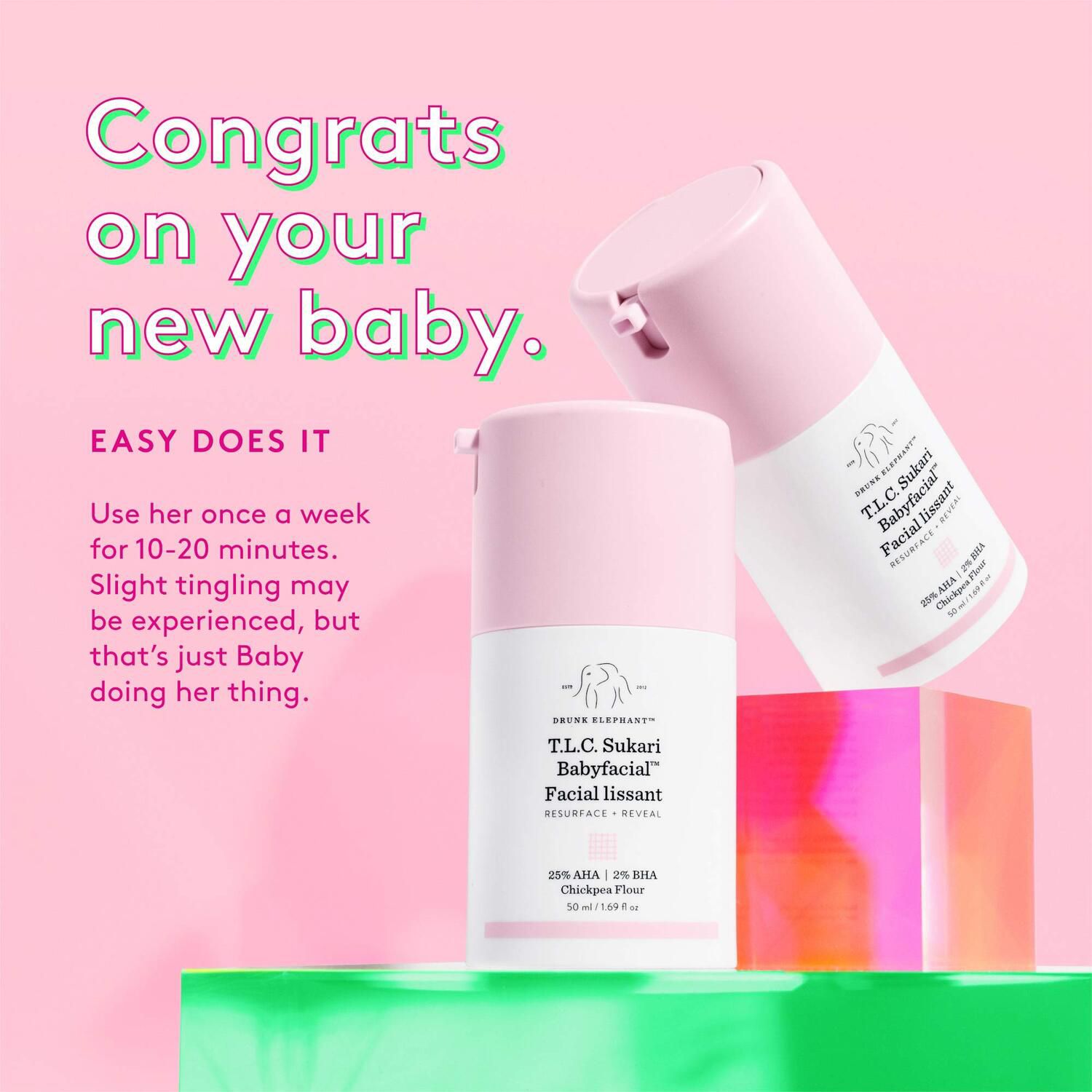 Drunk Elephant T.L.C. Sukari Babyfacial AHA + BHA Mask