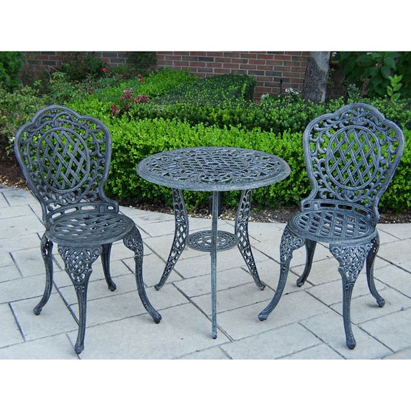 Oakland Living Mississippi 3 Pc Patio Bistro Set