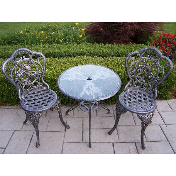 Oakland Living Hummingbird 3 Pc Patio Bistro Set