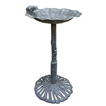 Oakland Living Frog Green Birdbath - Outdoor