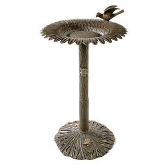 Oakland Living Sunflower & Bird Birdbath - Outdoor