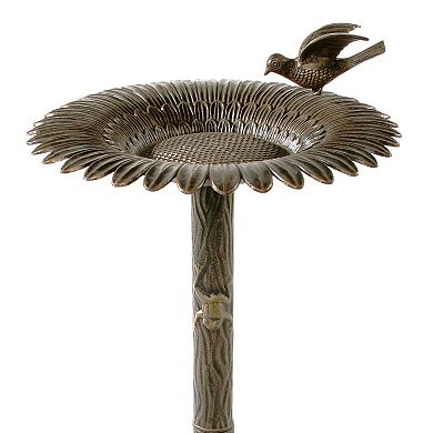 Oakland Living Sunflower & Bird Birdbath - Outdoor