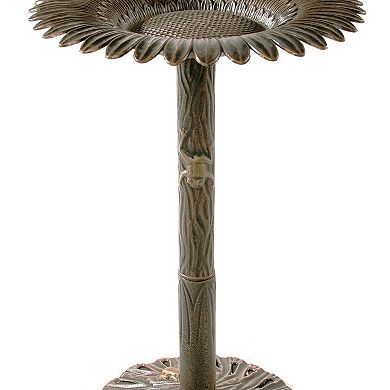 Oakland Living Sunflower & Bird Birdbath - Outdoor