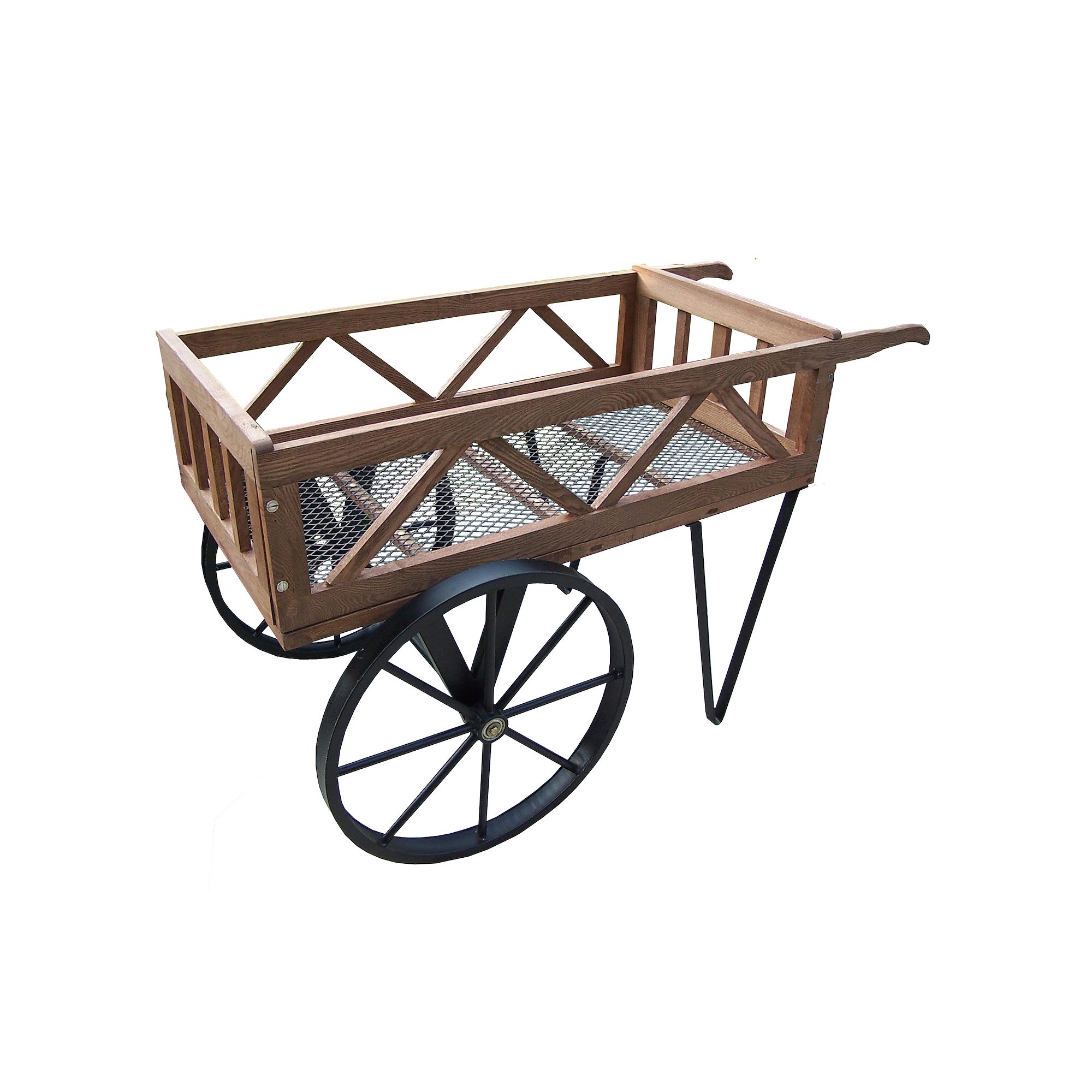 Oakland Living Garden Flower Wagon - Outdoor, Brown And Black