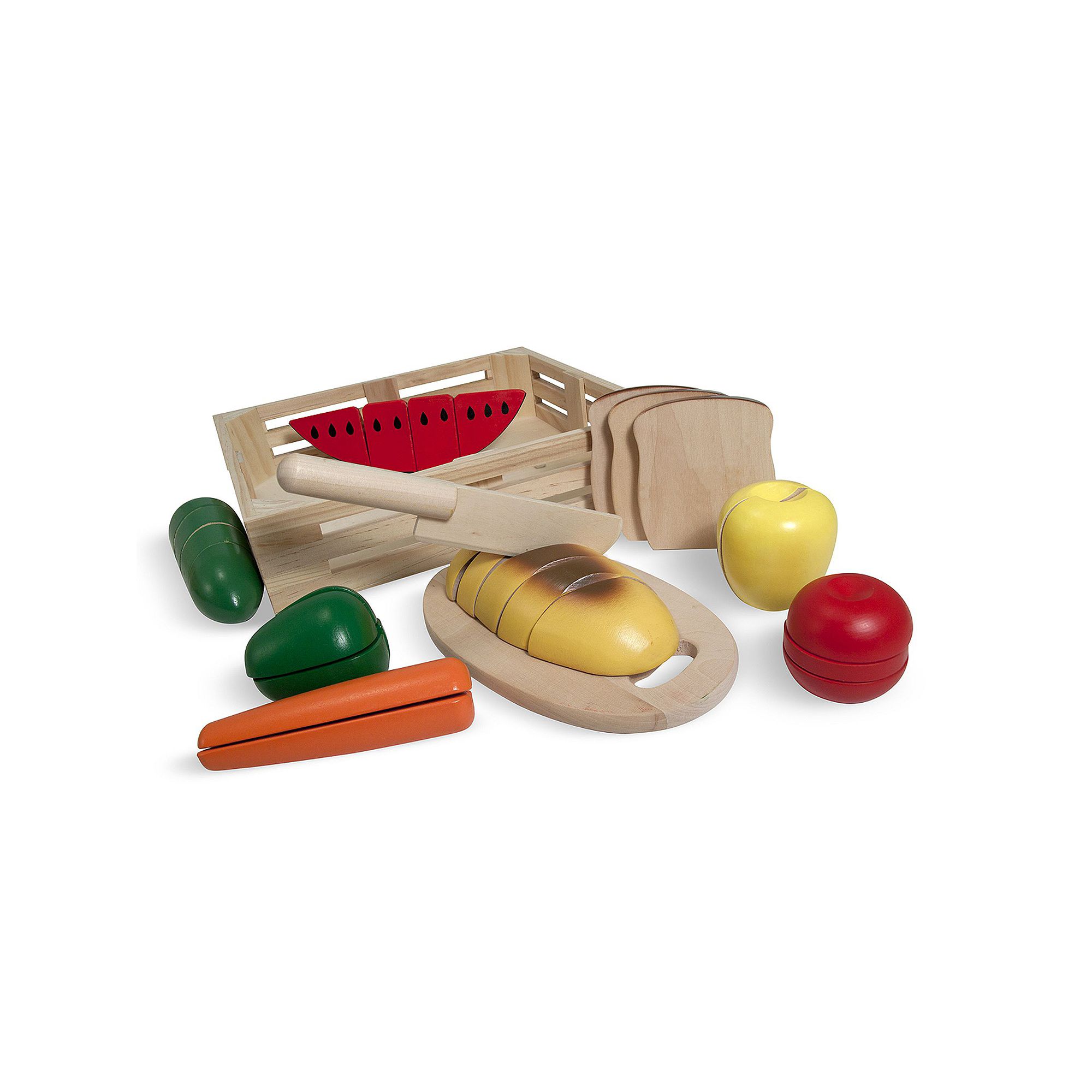 Melissa & Doug Cutting Food - Play Food Set With 25+ Hand-Painted Wooden Pi