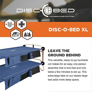 Disc-o-bed Benchable Double Cot With Storage Organizers