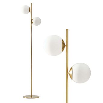 Brightech Sphere 65" Led Modern Tree Floor Lamp With Frosted Globes