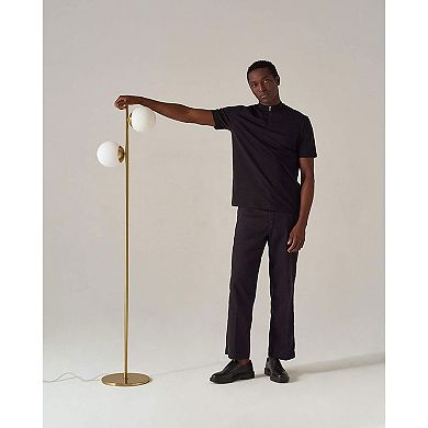 Brightech Sphere 65" Led Modern Tree Floor Lamp With Frosted Globes