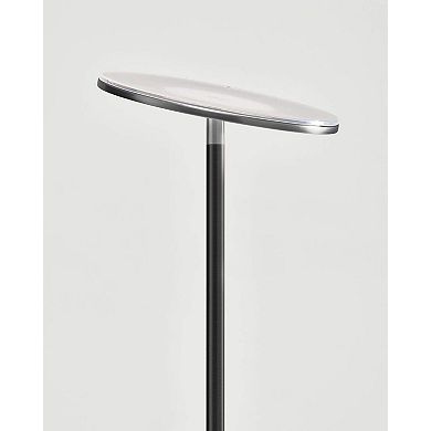 Brightech Sky LED Torchiere Bright Standing Touch Sensor Floor Lamp, Silver