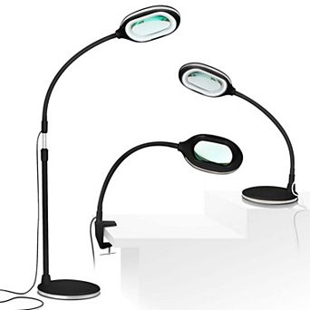 Brightech Lightview Pro Led 3-in-1 Magnifier Floor Or Desk Lamp (1.75x) 3 Diopter