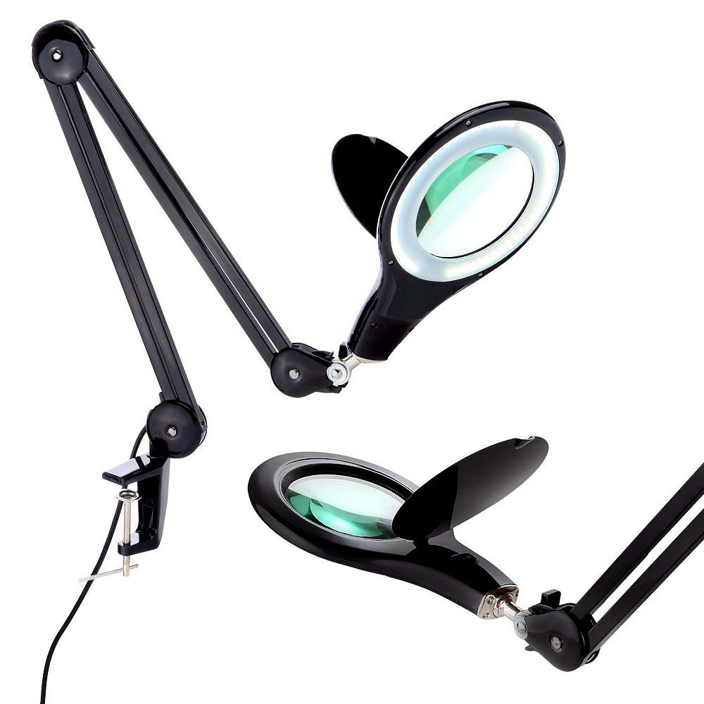 Brightech Lightview Pro Led Screw Clamp Magnifier Desk Lamp - (2.25x) 5 ...