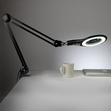 Brightech Lightview Pro Led Screw Clamp Magnifier Desk Lamp - (2.25x) 5 Diopter