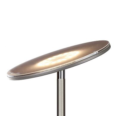 Brightech Sky LED Torchiere Super Bright Standing Floor Lamp, Brushed Nickel