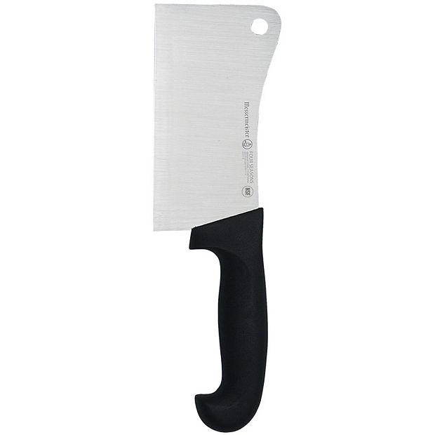 Messermeister Four Seasons Heavy Duty Stainless Steel Meat Cleaver Knife, 6  Inch