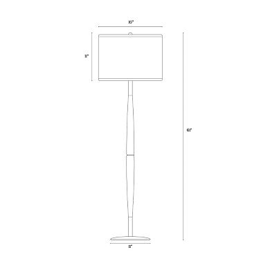 Brightech Lucas 61" Led Standing Floor Lamp With Drum Shade