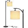 Brightech Montage Standing Floor Smart Lamp with LED Light & Drum Shade, Black