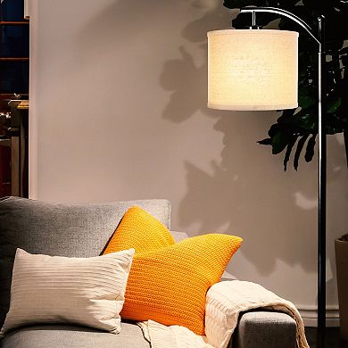 Brightech Montage 62" Led Arc Floor Lamp With Hanging Drum Shade