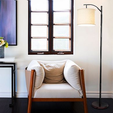Brightech Montage 62" Led Arc Floor Lamp With Hanging Drum Shade