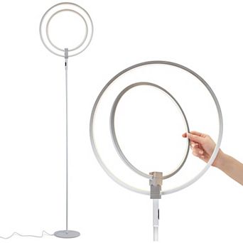 Brightech Eclipse Modern 20 watt LED Torcherie Touch Dimmer Floor Lamp, White