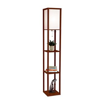 Brightech Maxwell 63" 3-shelf Led Floor Lamp With Lantern Shade