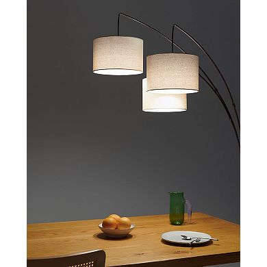 Brightech Trilage 84" Led Contemporary Arc Floor Lamp With Marble Base