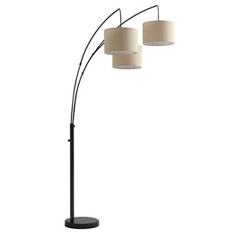 Brightech Trilage 84" LED Contemporary Arc Floor Lamp With Marble Base