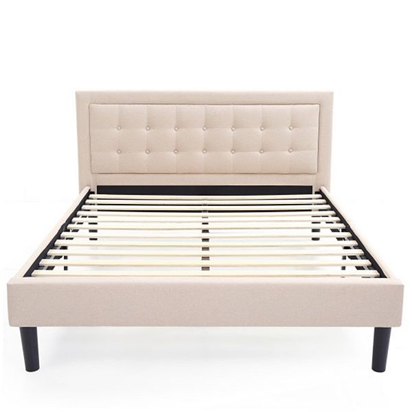 Classic Brands Mornington Compact Low, Low Profile Platform Bed Frame Queen