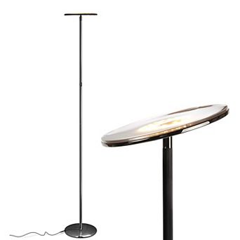 Brightech Sky LED Torchiere Super Bright Standing Floor Lamp, Gun Metal Black