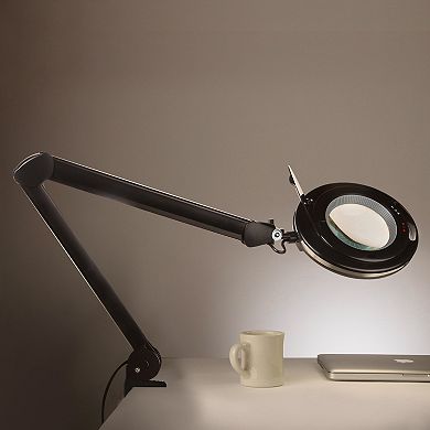 Brightech Lightview Pro 33 In. Dimmable Magnifying Led Desk Clamp Lamp (2.25x)