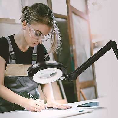 Brightech Lightview Pro 33 In. Dimmable Magnifying Led Desk Clamp Lamp (2.25x)