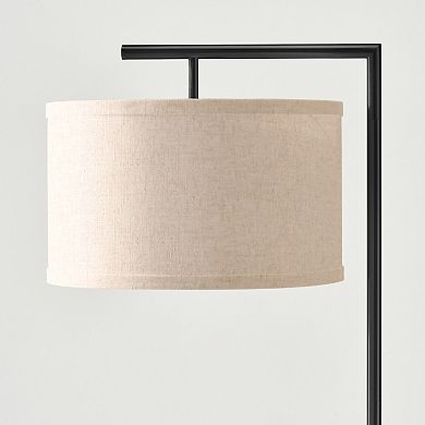 Brightech Montage Modern Drum Shade Standing Floor LED Smart Lamp Shade, Black