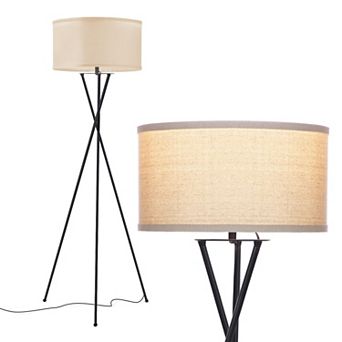 Brightech Jaxon 60" Led Contempoary Tripod Floor Lamp With Drum Shade