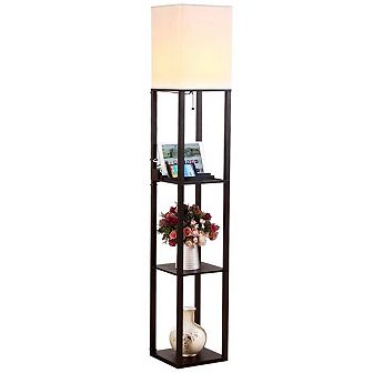 Brightech Maxwell 63" Led Shelf Lamp With Usb Port And Power Outlet