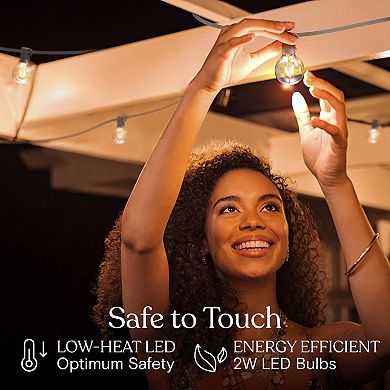 Brightech Ambience Pro 26 Ft. Led Indoor/outdoor Plug-in String Lights With Soft White Hue