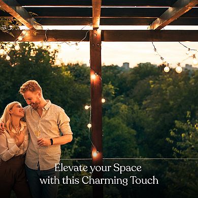Brightech Ambience Pro 26 Ft. Led Indoor/outdoor Plug-in String Lights With Soft White Hue