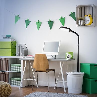 Brightech Litespan 53" Dimmable Led Reading Task Lamp With Height Adjustable Gooseneck Head