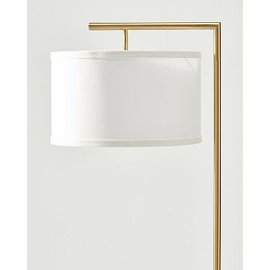 Brightech Montage Modern Standing Floor Smart Lamp with LED Light, Satin Nickel