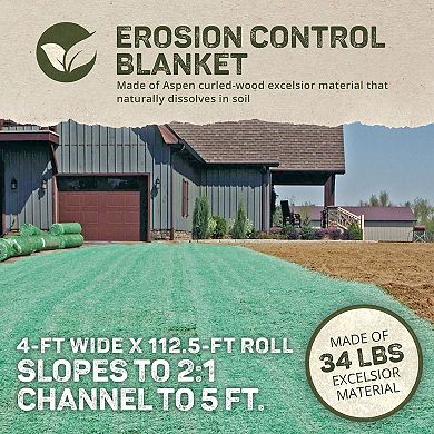 Dewitt 4'x112.5' Garden Net Commercial/home Excelsior Erosion Control Blanket