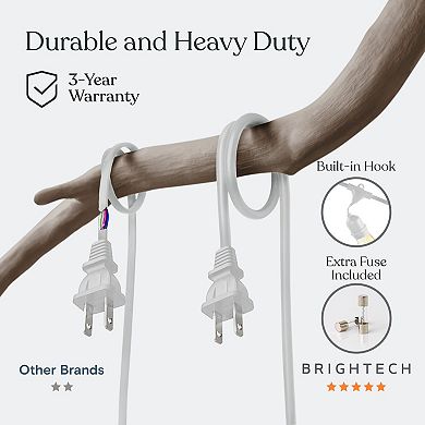 Brightech Ambience Pro Edison White LED Waterproof Outdoor String Lights, 48 Ft.