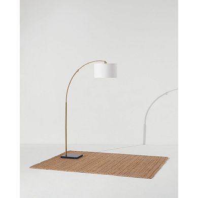 Brightech Logan 76" Led Contemporary Arc Floor Lamp With Marble Base