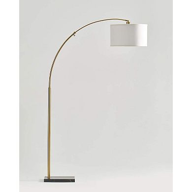 Brightech Logan 76" Led Contemporary Arc Floor Lamp With Marble Base