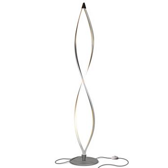 Brightech Twist 43" Dimmable Led Floor Lamp in Silver Metal Finish