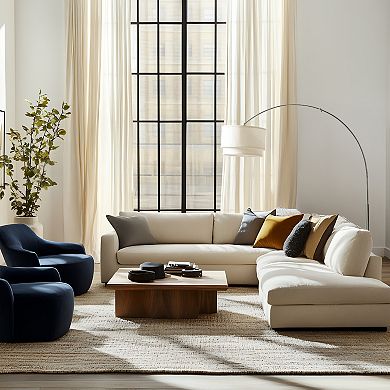 Brightech Mason 81" Led Contemporary Arc Floor Lamp With Marble Base