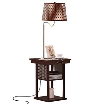Brightech Madison 56" Led Table And Lamp Combo With Usb Port And Outlet