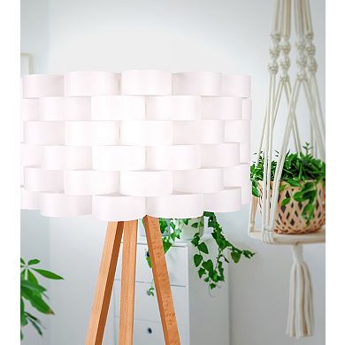 Brightech Bijou 60" Tripod Led Floor Lamp With Novelty Woven Shade
