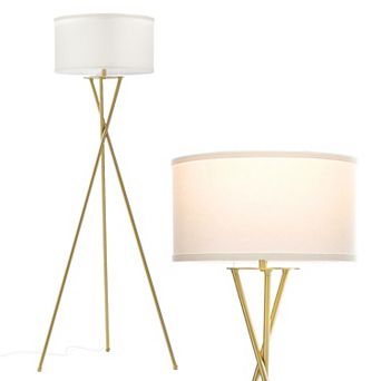 Brightech Jaxon 60" Led Contempoary Tripod Floor Lamp With Drum Shade