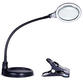 Brightech Lightview Flex Led 2-in-1 Magnifier Desk Lamp - (1.75x) 3 Diopter