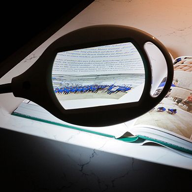 Brightech Lightview Pro Led Gooseneck Standing Magnifier Floor Lamp (1.75x) 3 Diopter