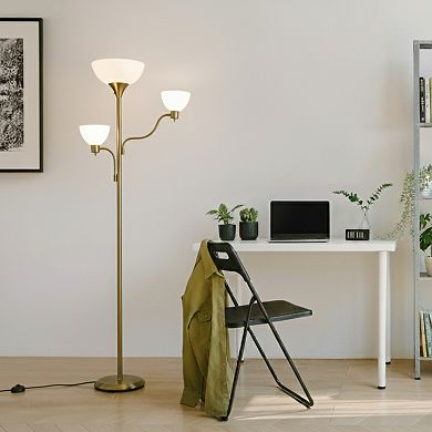 Brightech Sky Dome Double 72" Led Torchiere Floor Lamp With Adjustable Arms